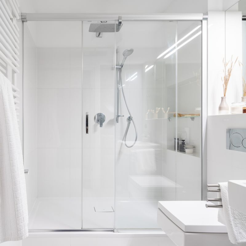 Sleek Glass Shower Stall